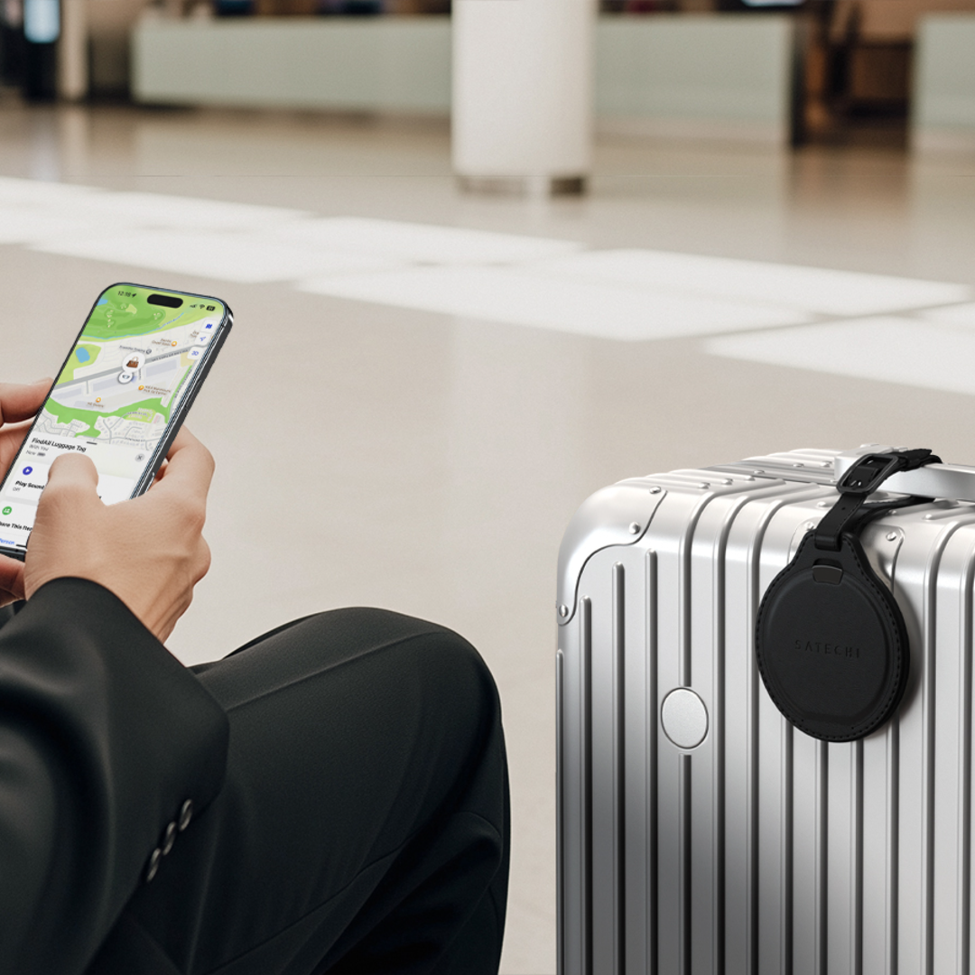 Satechi Vegan Deri FindAll Bavul Tag Siyah ST-LFALTK