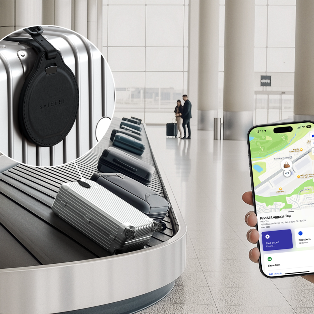 Satechi Vegan Deri FindAll Bavul Tag Siyah ST-LFALTK