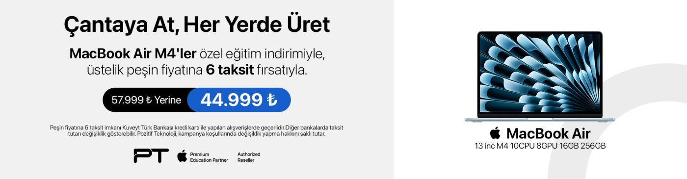 Macbook Air M4 Masaüstü Anabanner