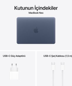 Macbook Neo 13 inç A18 Pro Indigo Kutu İçeriği