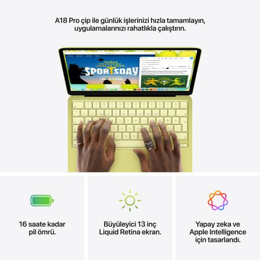 MacBook Neo 13 inc A18 Pro 6CPU 5GPU 8GB 512GB Gümüş MHFC4TU/A