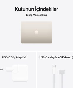 MacBook Air 13 inç M5 Yıldız Işığı Kutu İçeriği