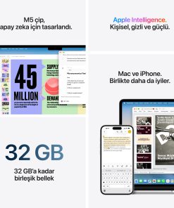 MacBook Air 13 inç M5 Özellikler