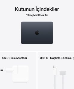 MacBook Air 13 inç M5 Gece Yarısı Kutu İçeriği