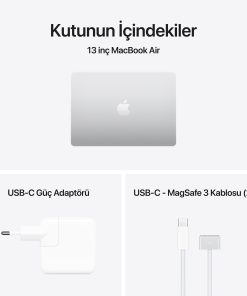 MacBook Air 13 inç M5 Gümüş Kutu İçeriği