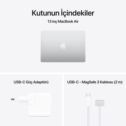 MacBook Air 13 inc M5 10CPU 8GPU 16GB 512GB Gümüş MDH74TU/A