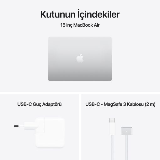 MacBook Air 15 inc M5 10CPU 10GPU 16GB 1TB Gümüş MDVA4TU/A - Apple