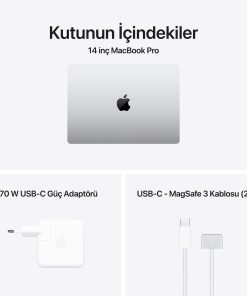 Macbook Pro 14 inç M5 Gümüş Kutu İçeriği