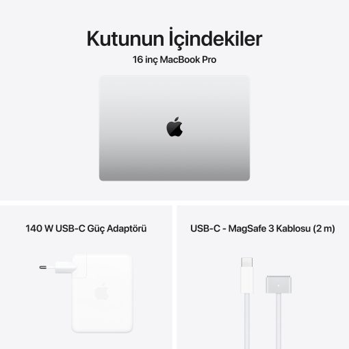 MacBook Pro 16 inc M5 Pro 18CPU 20GPU 48GB 1TB Gümüş MGE64TU/A