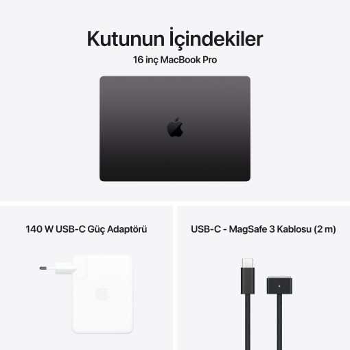 MacBook Pro 16 inc M5 Pro 18CPU 20GPU 24GB 1TB Uzay Siyahı MGEA4TU