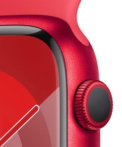 Apple Watch Series 9 45mm Red Alüminyum Red Sport Band MRXK3TU/A Tuşlar