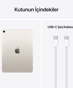 iPad Air 11 inç M4 Wi-Fi + Cellular Yıldız Işığı Kutu İçeriği