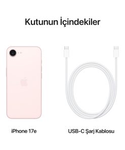 iPhone 17e Açık Pembe Kutu İçeriği