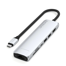 Satechi 7 in 1 USB-C Slim Multiport Adaptör Ethernet Gümüş ST-P7SS