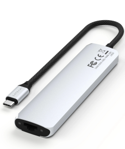 Satechi 7 in 1 USB-C Slim Multiport Adaptör Ethernet Gümüş ST-P7SS Kablo