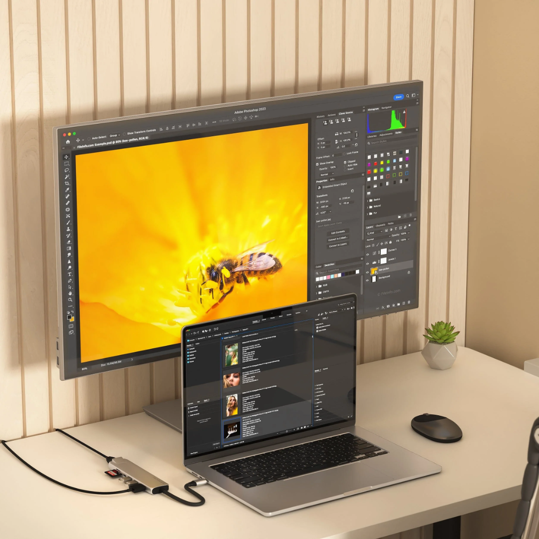 Satechi 7 in 1 USB-C Slim Multiport Adaptör Ethernet Gümüş ST-P7SS Uyumluluk