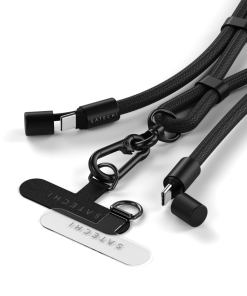 Satechi OntheGo Crossbody Lanyard Kablo Siyah ST-LOTGLK Uç