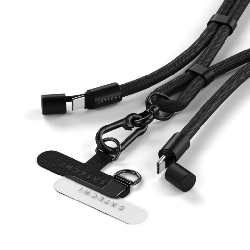 Satechi OntheGo Crossbody Lanyard Kablo Siyah ST-LOTGLK Uç