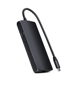 Satechi USB-C MultiPort Adaptör 8K Ethernet V3 Gece Yarısı ST-P8KED