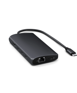 Satechi USB-C MultiPort Adaptör 8K Ethernet V3 Gece Yarısı ST-P8KED Giriş