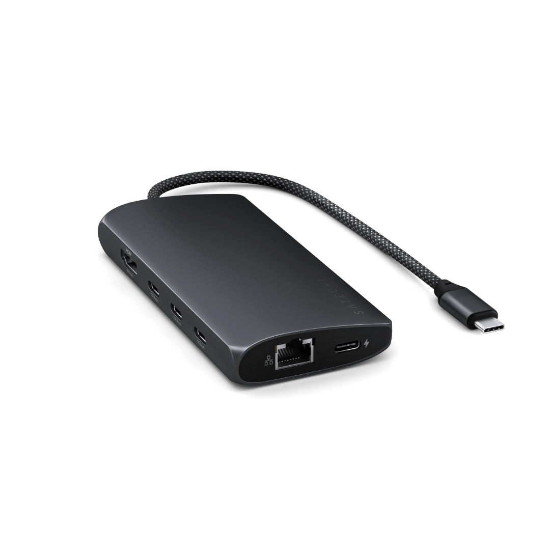 Satechi USB-C MultiPort Adaptör 8K Ethernet V3 Gece Yarısı ST-P8KED Giriş