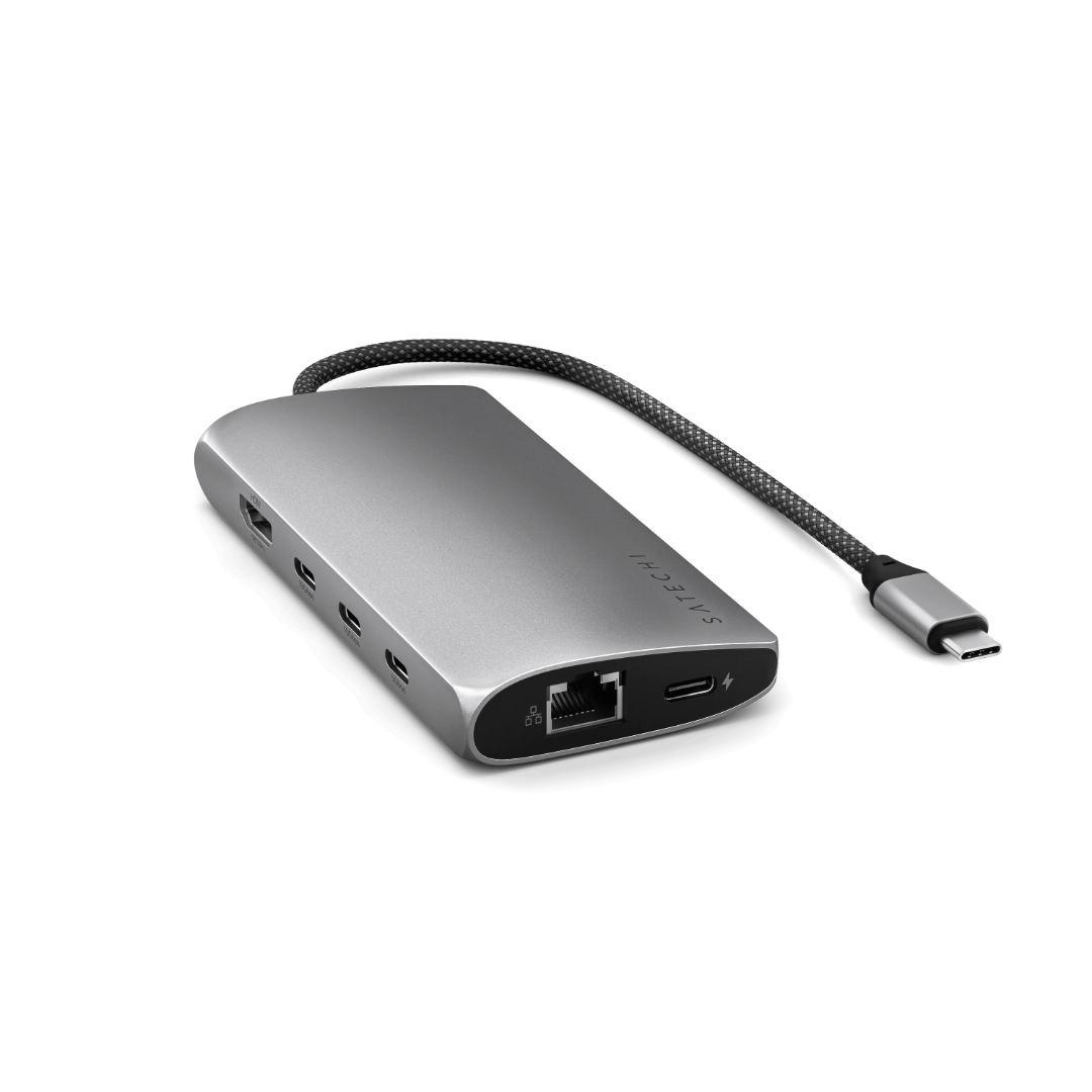 Satechi USB-C MultiPort Adaptör 8K Ethernet V3 Uzay Grisi ST-P8KEM Ethernet