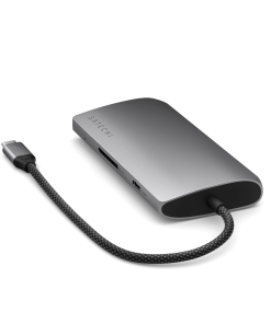 Satechi USB-C MultiPort Adaptör 8K Ethernet V3 Uzay Grisi ST-P8KEM Kablo