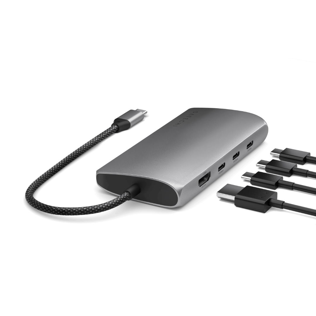 Satechi USB-C MultiPort Adaptör 8K Ethernet V3 Uzay Grisi ST-P8KEM Kullanım
