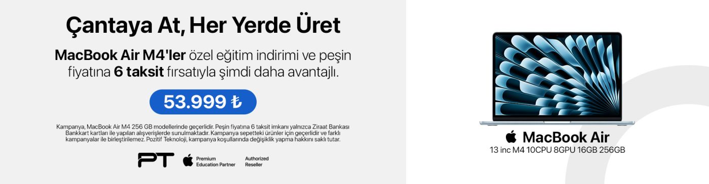MacBook Air M4 Masaüstü Anabanner