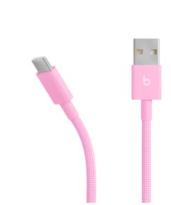 Beats USB-A – USB-C Örgü Kablo (1.5 m) Pozitif Pembe MK8R4EE/A Uçlar