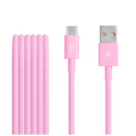 Beats USB-A – USB-C Örgü Kablo (1.5 m) Pozitif Pembe MK8R4EE/A