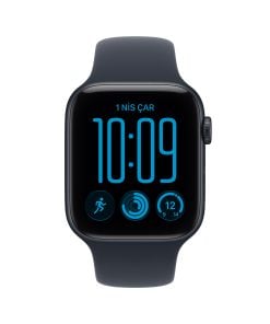 Apple Watch SE 3 Gece Yarısı Alüminyum Kasa Lacivert Spor Kordon Ekran