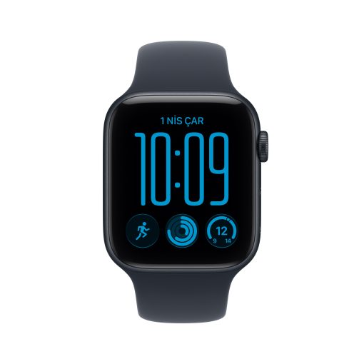 Apple Watch SE 3 Gece Yarısı Alüminyum Kasa Lacivert Spor Kordon Ekran