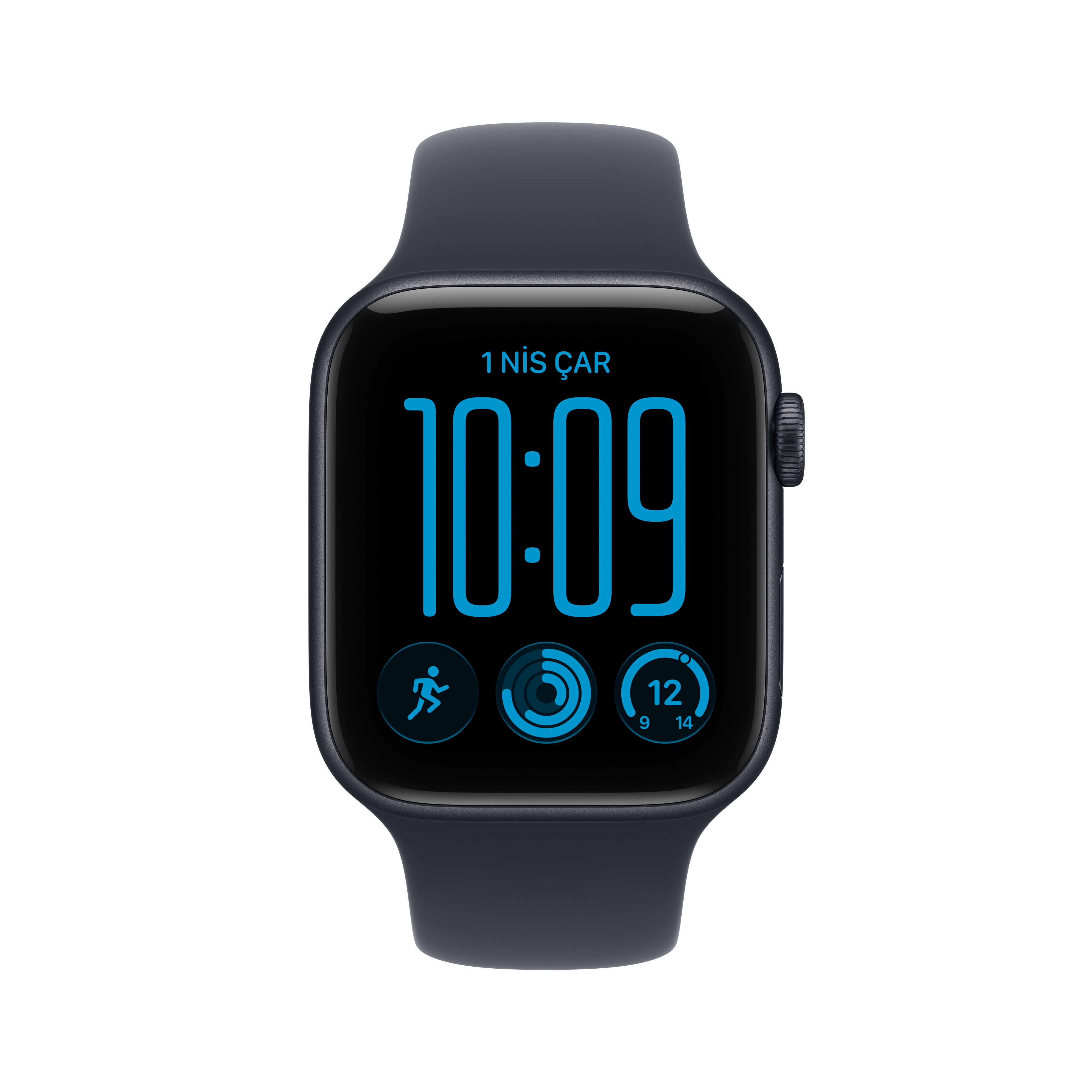 Apple Watch SE 3 Gece Yarısı Alüminyum Kasa Lacivert Spor Kordon Ekran