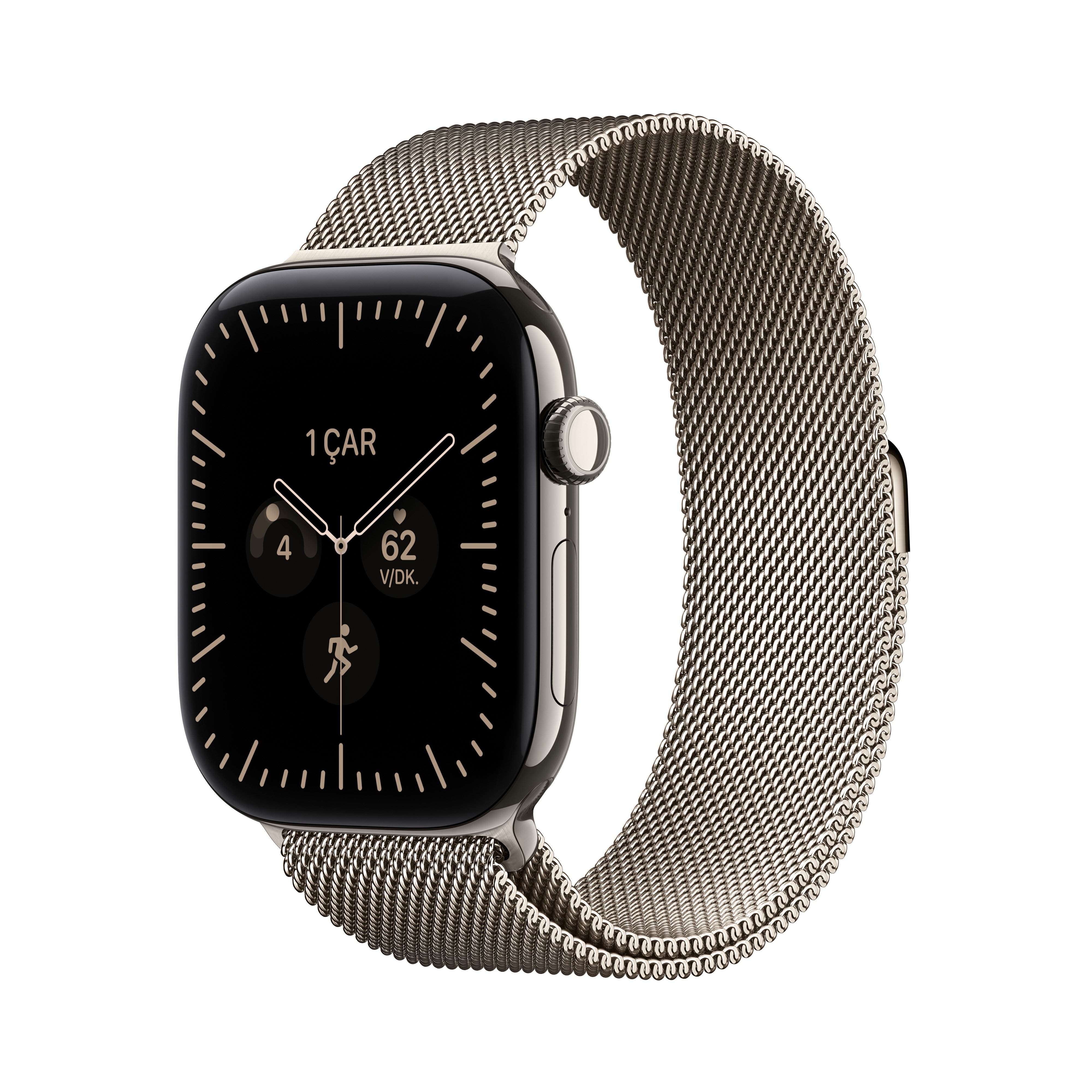 Apple Watch Series 12 GPS + Cellular 42mm Natürel Titanyum Kasa Natürel Milano Loop MJGH4TU/A