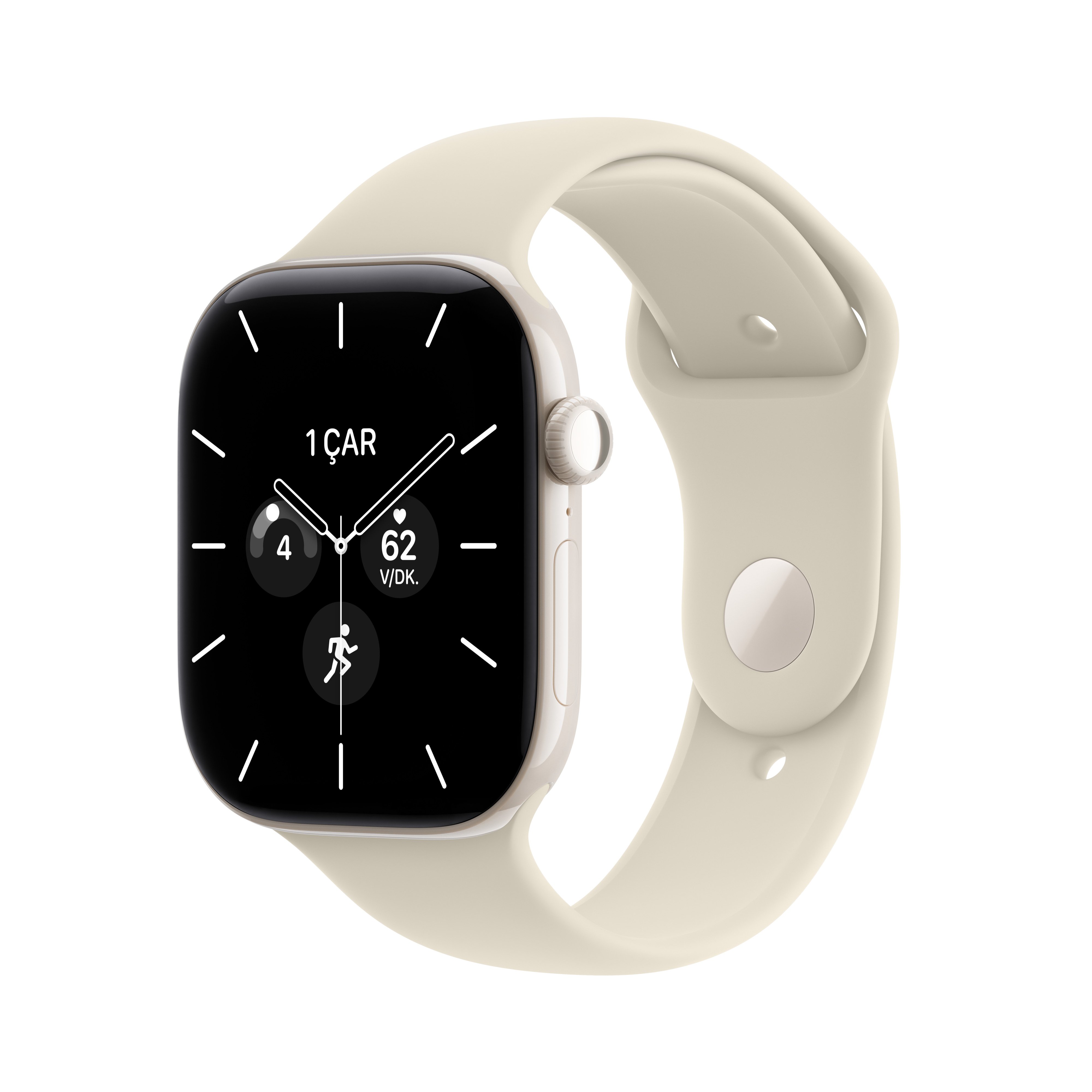 Apple Watch Series 12 GPS + Cellular 46mm İnci Beyazı Seramik Kasa Kum Beji Spor Kordon M/L MJH24TU/A