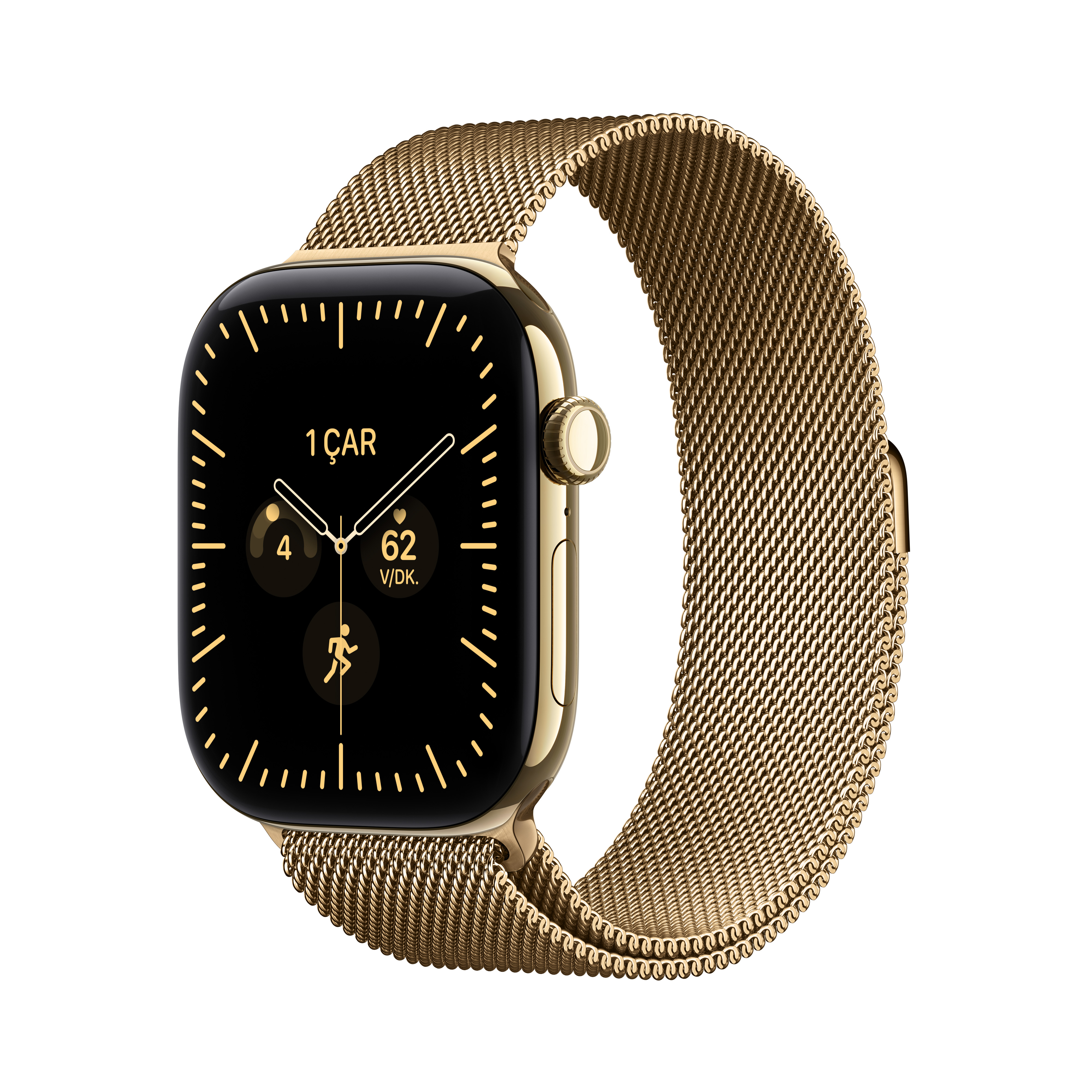 Apple Watch Series 12 GPS + Cellular 42mm Parlak Altın Rengi Titanyum Kasa Parlak Altın Rengi Milano Loop MJGL4TU/A