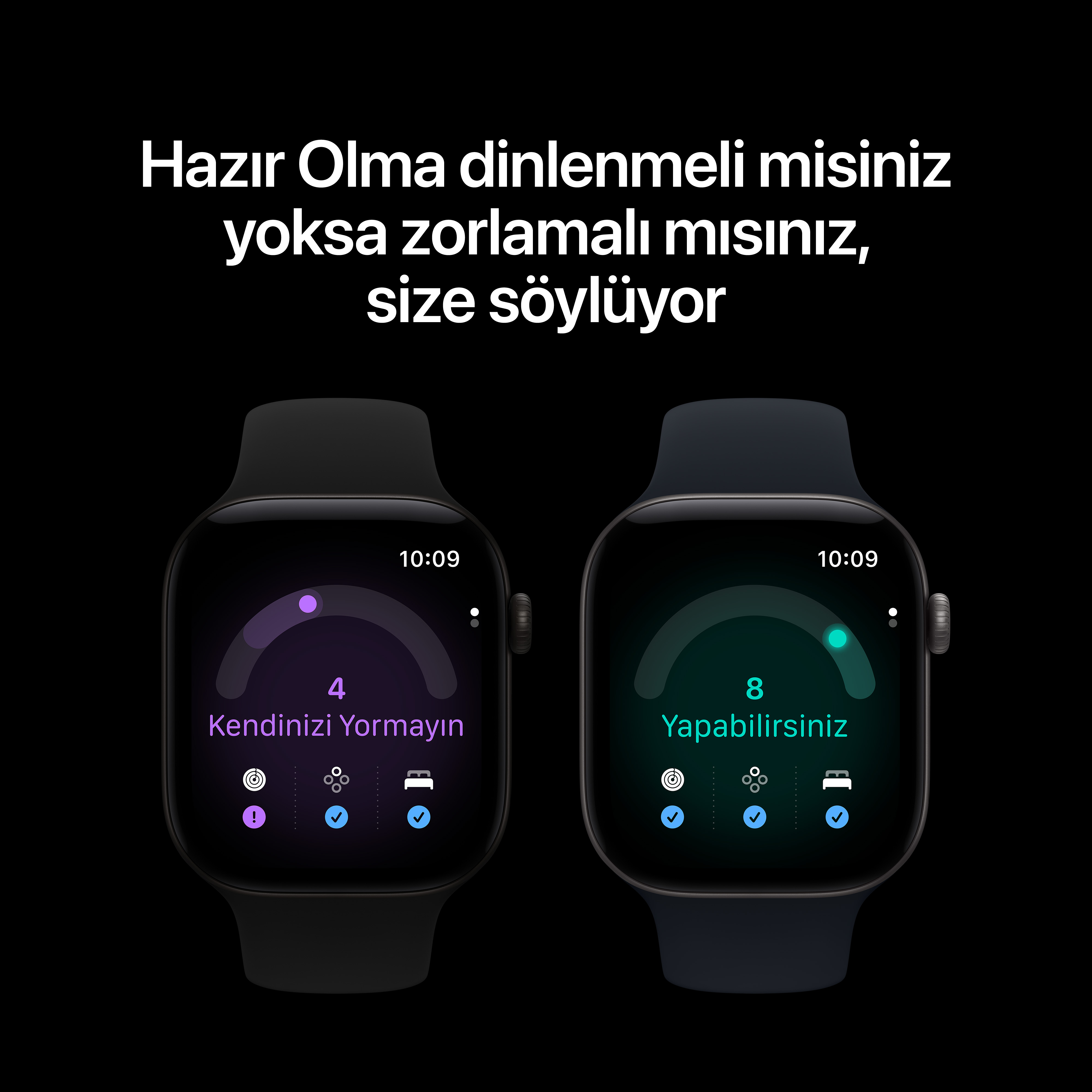Apple Watch Series 12 Siyah Alüminyum Kasa Siyah Spor Kordon Hazır Olma