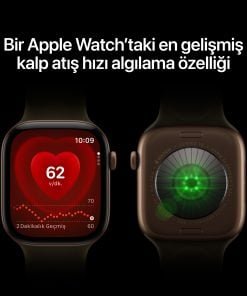 Apple Watch Series 12 GPS + Cellular Siyah Alüminyum Kasa Siyah Spor Kordon Kalp Atış Hızı