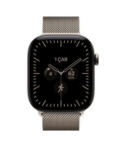 Apple Watch Series 12 Natürel Titanyum Kasa Natürel Milano Loop Ekran