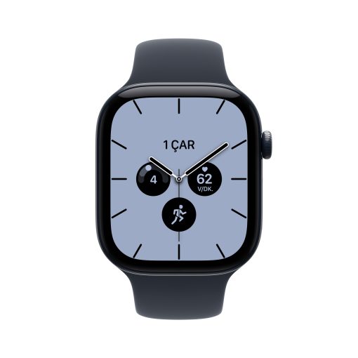 Apple Watch Series 12 GPS + Cellular Metalik Mavi Seramik Kasa Lacivert Spor Kordon Ekran