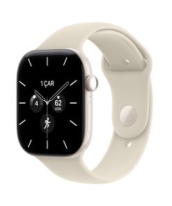 Apple Watch Series 12 GPS + Cellular İnci Beyazı Seramik Kasa Kum Beji Spor Kordon