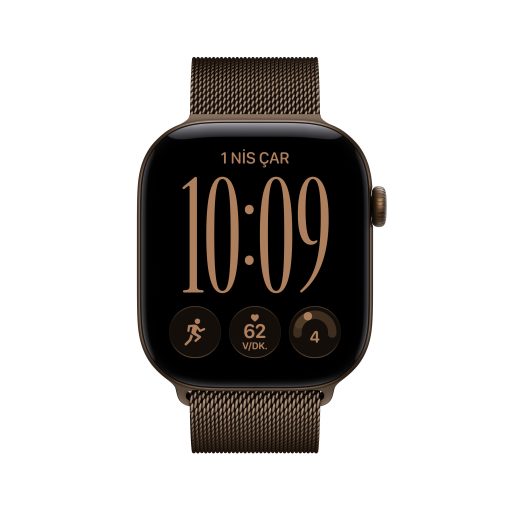Apple Watch Series 12 Koyu Bronz Alüminyum Kasa Koyu Bronz Milano Loop Ekran