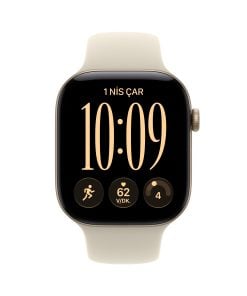 Apple Watch Series 12 Uçuk Altın Rengi Alüminyum Kasa Kum Beji Spor Kordon Ekran