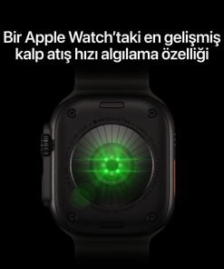 Apple Watch Ultra 4 Siyah Titanyum Kasa Siyah Titanyum Milano Loop Kalp Atış Hızı