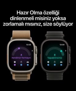 Apple Watch Ultra 4 Siyah Titanyum Kasa Siyah Titanyum Milano Loop Hazır Olma Özelliği
