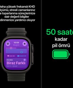Apple Watch Ultra 4 Siyah Titanyum Kasa Siyah Titanyum Milano Loop Pil Ömrü