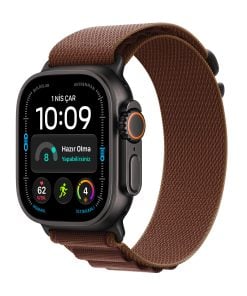 Apple Watch Ultra 4 GPS + Cellular 49mm Siyah Titanyum Kasa Burgonya Alpine Loop