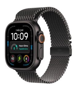 Apple Watch Ultra 4 GPS + Cellular 49mm Siyah Titanyum Kasa Siyah Titanyum Milano Loop