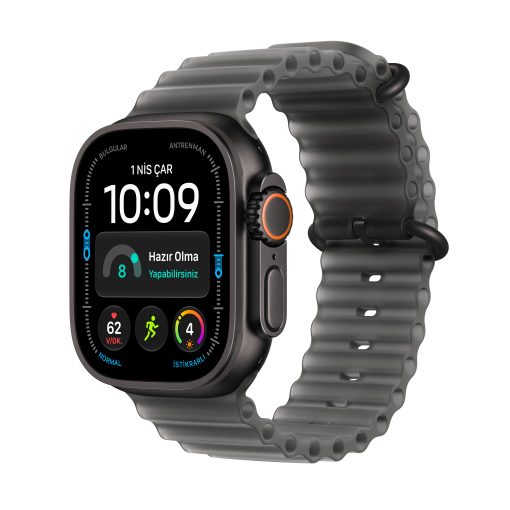 Apple Watch Ultra 4 GPS + Cellular 49mm Siyah Titanyum Kasa Buzlu Siyah Ocean Kordon